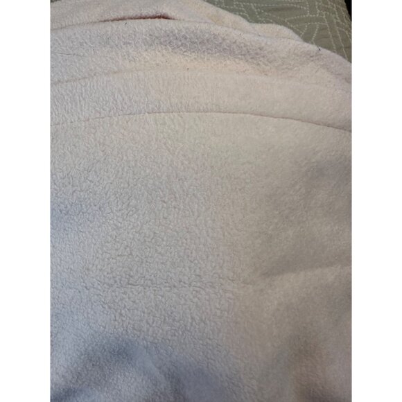 VTG Stan Herman Womens Soft fleece Pink Robe Embroidered Satin Trim Tradwife - Picture 12 of 13